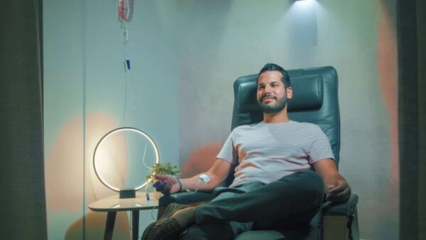 Patient Receiving IV Therapy Drip