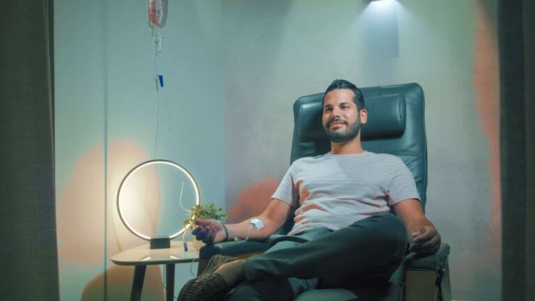 Patient Receiving IV Therapy Drip