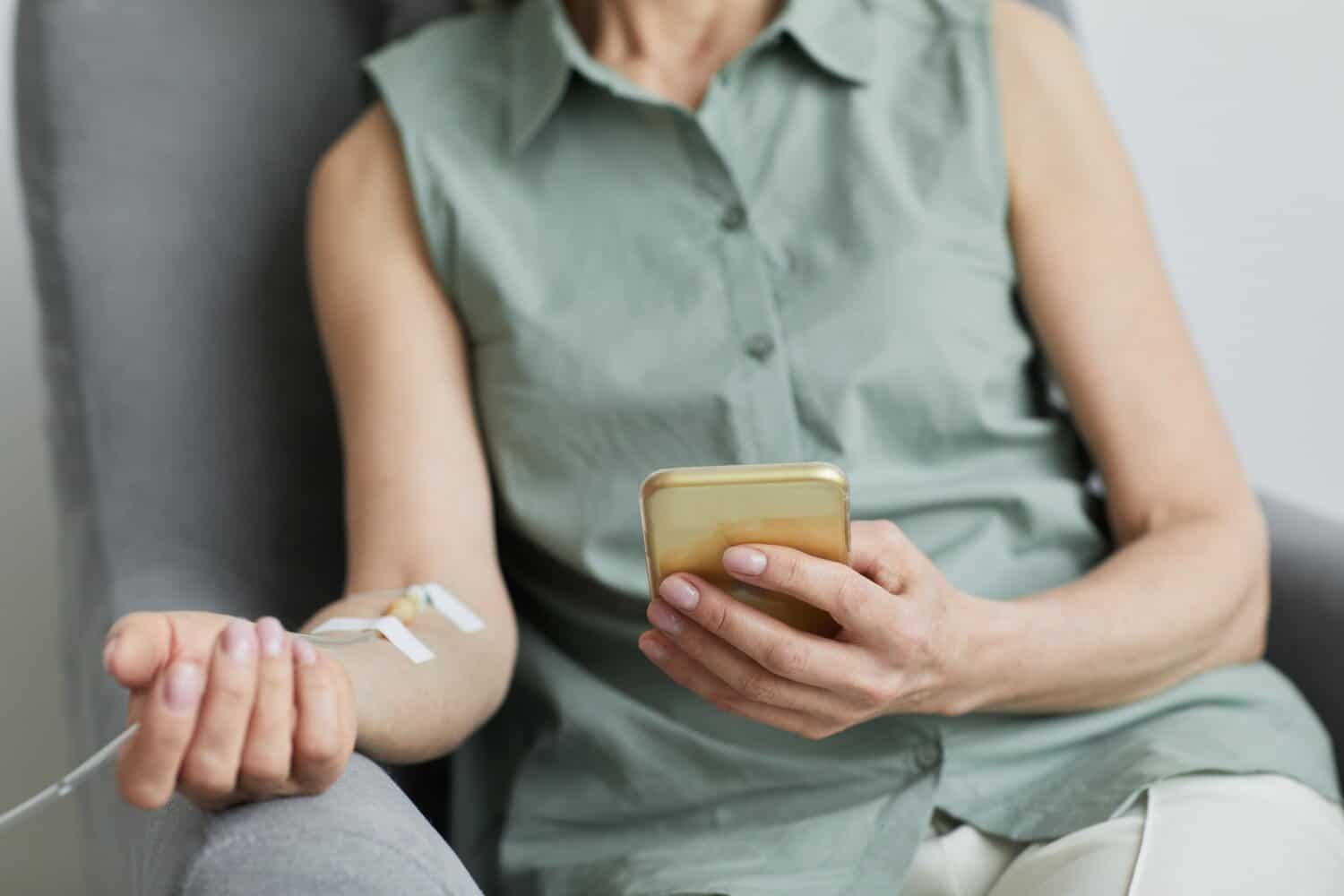 Woman Receiving Iron Infusion