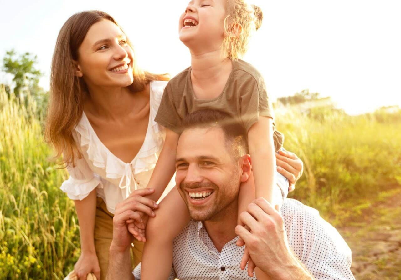 Family enjoying the outdoors without suffering from allergies