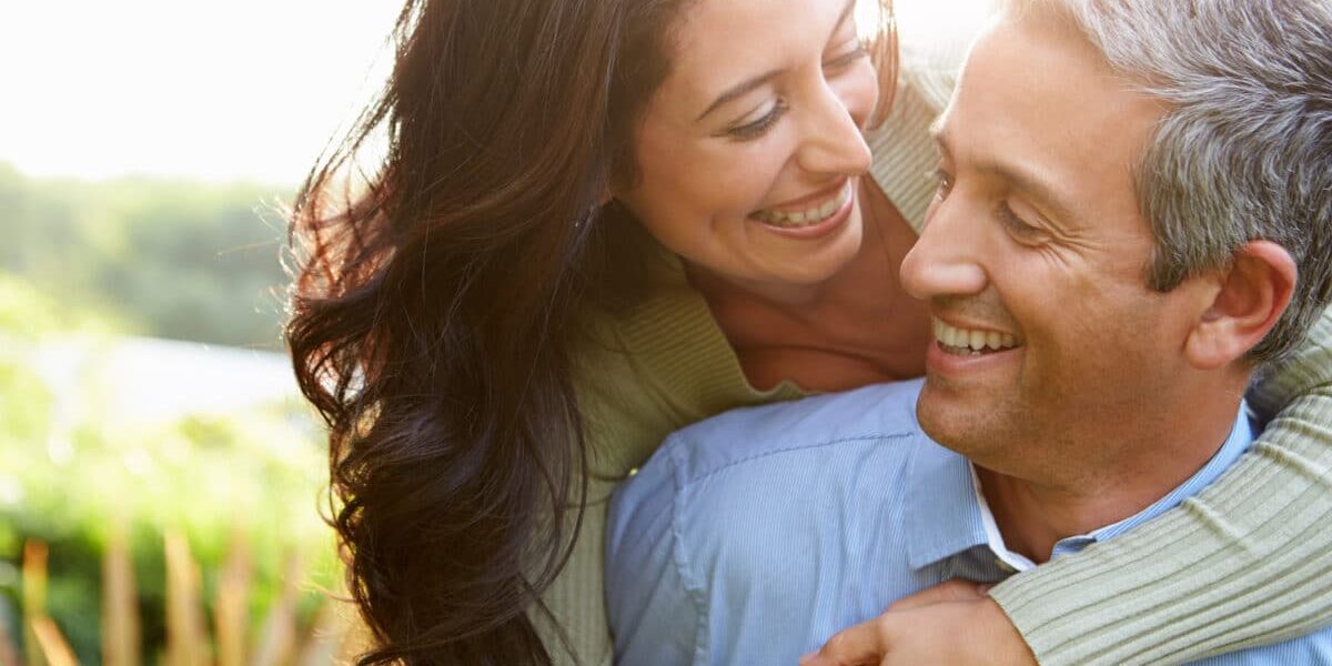 happy healthy couple on hormone therapy