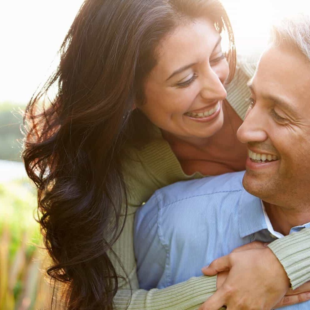 happy healthy couple on hormone therapy